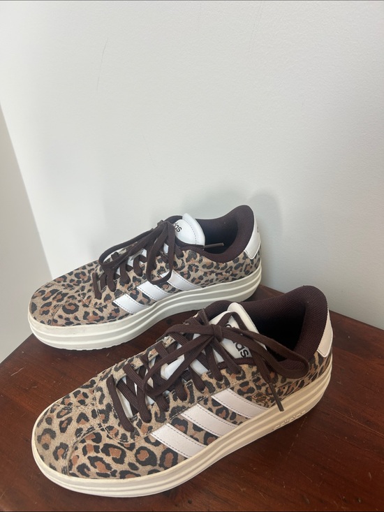 adidas Shoes - adidas Leopard Print Platform Sneakers - Brown/White size 7